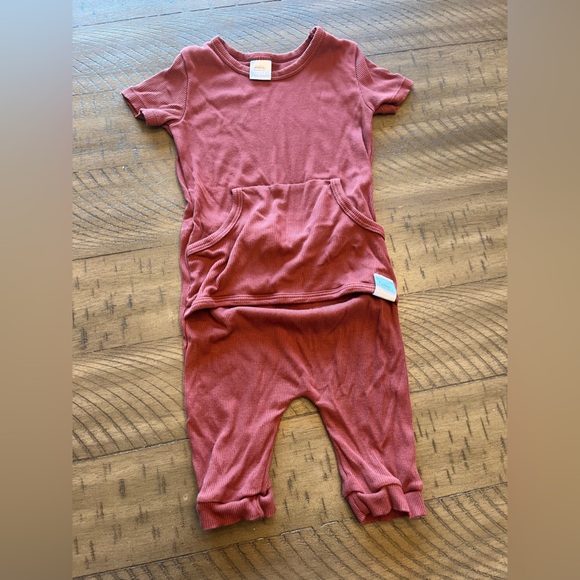 Rust Red Baby Romper - Picture 1 of 2